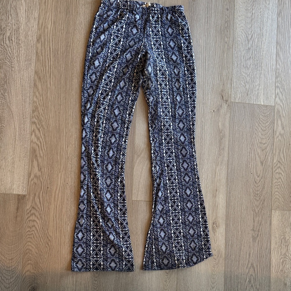 Patterned Flared Pants